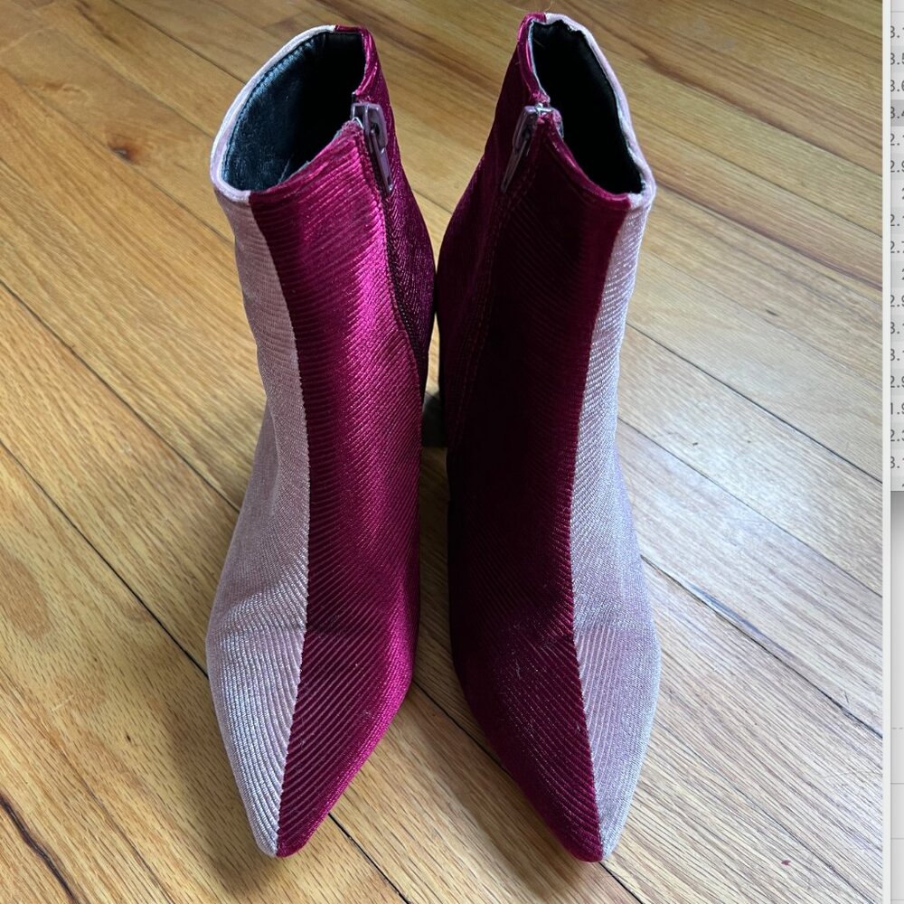 Split Color Bootie Heels - S 6.5